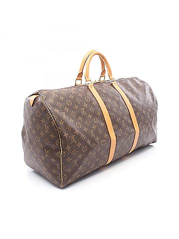 Louis Vuitton Louis Vuitton Keepall 55 Monogram Boston Bag Handbag, Coated Canvas Leather, Men's/Women's, Brown, M41424 (view 2)
