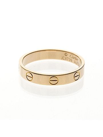 Cartier Cartier Mini Love Ring Pink Gold (18K) Fashion No Stone Band Ring Pink Gold (view 2)