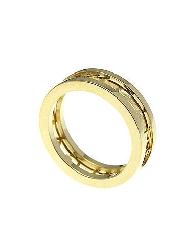 Bvlgari Bvlgari B.zero1 Logo Spiral Ring 359632 Yellow Gold (18K) Fashion No Stone Band Ring Gold (view 2)