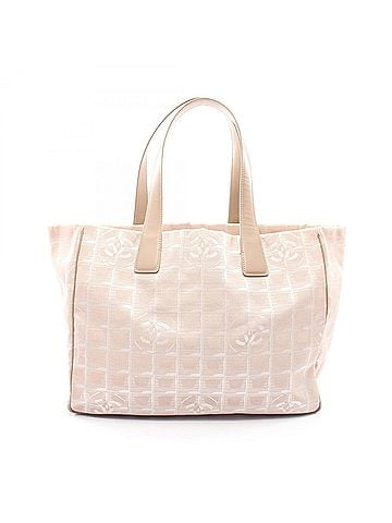 Chanel Chanel New Travel Line MM Tote Bag Handbag Leather Nylon Canvas Women's Pink A15991 (view 1)