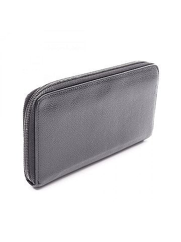 Chanel Chanel Coco Mark Round Long Wallet, Calfskin Leather, Women's, Black (view 2)
