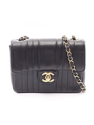 Chanel Chanel Mademoiselle Mini Shoulder Bag/Handbag, Lambskin Leather, Women's, Black (view 1)