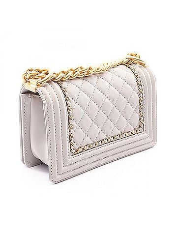 Chanel Chanel Boy Small Shoulder Bag Handbag Leather Women's Gray A67085 (view 2)