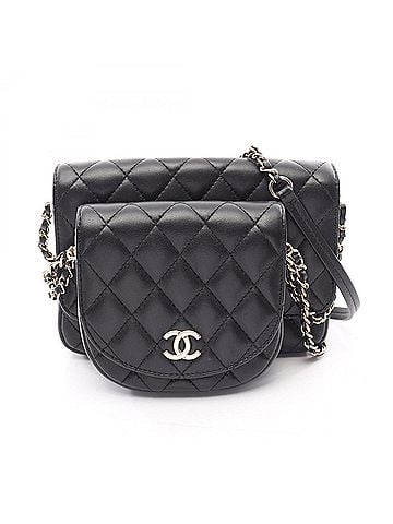 Chanel Chanel Matelassé Shoulder Bag/Handbag, Lambskin Leather, Women's, Black (AS0545) (view 1)