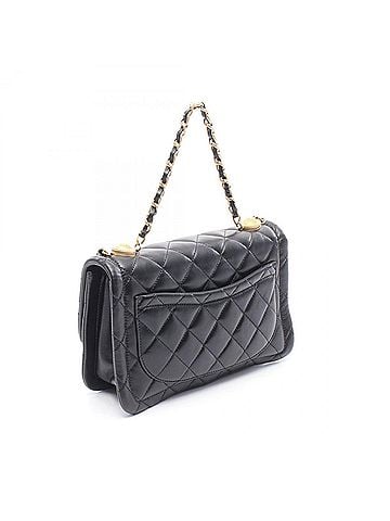 Chanel Chanel Matelassé Shoulder Bag/Handbag, Lambskin Leather, Women's, Black (view 2)