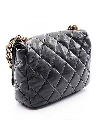 Chanel Chanel Matelassé Combination Hardware Shoulder Bag Handbag Leather Women's Black (view 2)