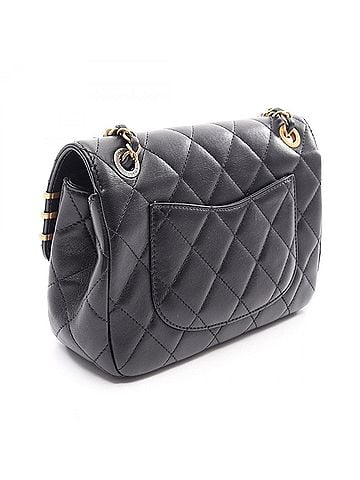 Chanel Chanel Matelassé Combination Hardware Shoulder Bag Handbag Lambskin Leather Women's Black AS2978 (view 2)