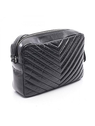 Saint Laurent Yves Saint Laurent Saint Laurent Paris LOU Monogram Camera Bag, Shoulder Handbag, Leather, Women's, Black, 468537 (view 2)