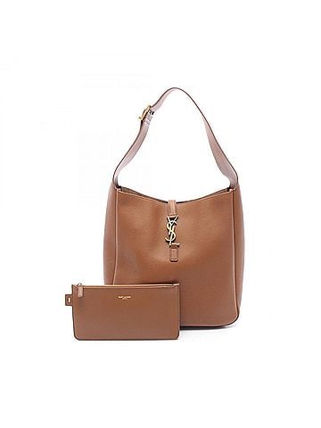 Saint Laurent Yves Saint Laurent Saint Laurent Paris LE 5 A 7 Soft Large Shoulder Bag Handbag Leather Women's Brown 850545AAAUQ2536 (view 1)