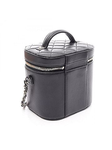 Chanel Chanel Crystal Mania Matelassé Coco Mark Vanity 2-Way Shoulder Bag/Handbag, Lambskin Leather, Women's, Black (view 2)