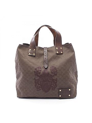 Gucci Gucci Large GG Canvas Tote Bag Handbag Leather Men's Brown 201862 (view 1)