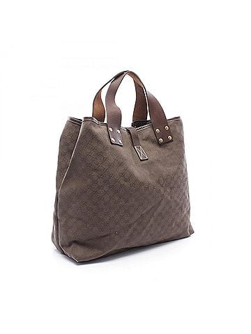 Gucci Gucci Large GG Canvas Tote Bag Handbag Leather Men's Brown 201862 (view 2)