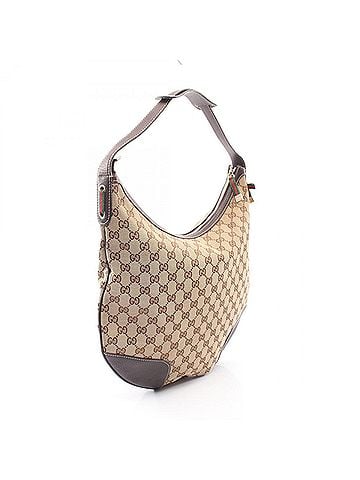 Gucci Gucci Princy GG Canvas Shoulder Bag/Handbag, and Leather, Women's, Beige/Brown, 162882 (view 2)