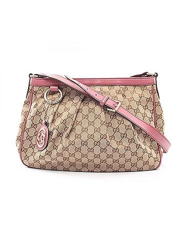 Gucci Gucci Sukey GG Canvas Shoulder Bag/Handbag, and Leather, Women's, Beige/Pink, 296834 (view 1)