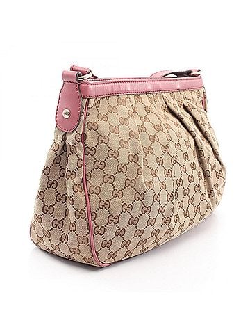 Gucci Gucci Sukey GG Canvas Shoulder Bag/Handbag, and Leather, Women's, Beige/Pink, 296834 (view 2)