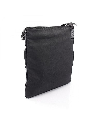 Gucci Gucci shoulder bag/handbag, leather and nylon canvas, women's, black, 141626 (view 2)
