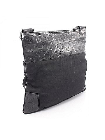 Gucci Gucci Guccissima Shoulder Bag Handbag Canvas Leather Men's Women's Black 161822 (view 2)