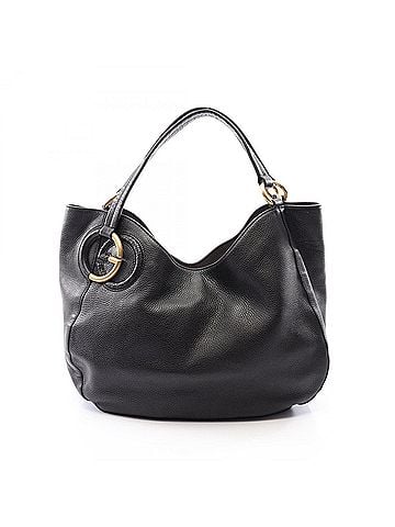 Gucci Gucci Interlocking G Shoulder Bag Handbag Leather Women's Black 309531 (view 1)