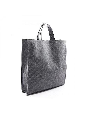 Gucci Gucci GG Supreme Tote Bag Handbag, Coated Canvas Leather, Men's, Black, 495559 (view 2)