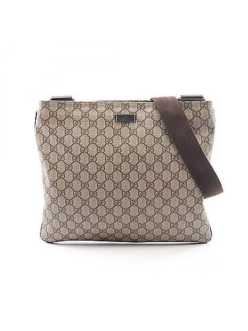 Gucci Gucci GG Supreme Shoulder Bag/Handbag, Coated Canvas and Leather, Men's/Women's, Beige/Brown, 201446 (view 1)