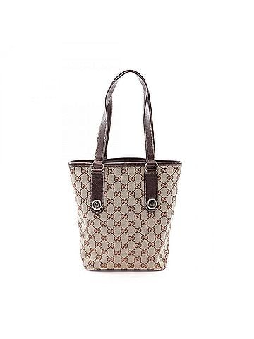Gucci Gucci GG Canvas Tote Bag Handbag Leather Women's Beige/Brown 153361 (view 1)