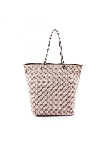 Gucci Gucci GG Canvas Tote Bag Handbag Leather Women's Pink/Brown 002 1098 (view 1)