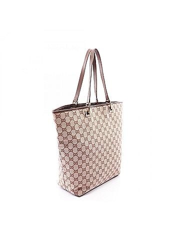 Gucci Gucci GG Canvas Tote Bag Handbag Leather Women's Pink/Brown 002 1098 (view 2)