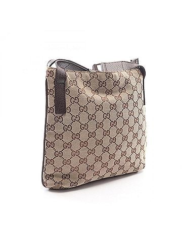 Gucci Gucci GG Canvas Shoulder Bag/Handbag, and Leather, Women's, Beige/Brown, Item No. 122793 (view 2)