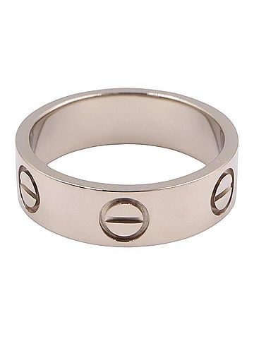 Cartier Cartier Love Ring, 18K White Gold (18KWG), Women's, Silver Tone, B4084700 (view 2)