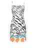 STAUD 100% Polyester Print White Black Cocktail Dress Size S - photo 1