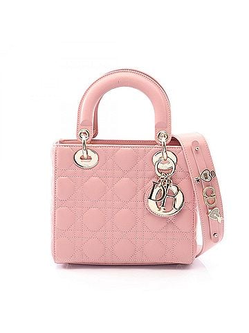 Christian Dior Christian Dior Dior LADY DIOR MY ABCDIOR Cannage 2-Way Handbag, Leather, Women's, Pink (M0538ONGE_M413) (view 1)