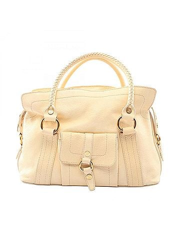 Céline Celine Macadam Handbag, Leather, Women's, Ivory (view 1)