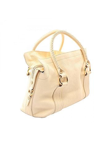 Céline Celine Macadam Handbag, Leather, Women's, Ivory (view 2)