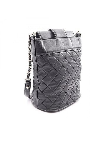 Chanel Chanel Matelassé Bucket Shoulder Bag/Handbag, Leather, Women's, Black (view 2)