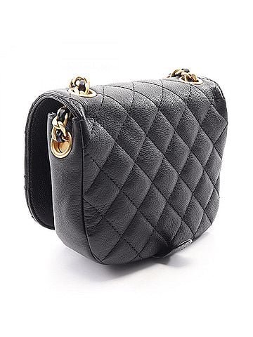 Chanel Chanel Matelassé Small Flap Shoulder Bag/Handbag, Calfskin Leather, Women's, Black (view 2)