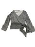 Alice + Olivia 100% Silk Stripes Black White Long Sleeve Blouse Size S - photo 4