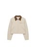Aritzia 100% Cotton Brown Ivory Jacket Size XXS - photo 1