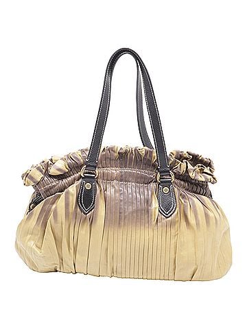 ETRO Etro Pleated Ombre Shoulder Bag in Beige and Brown Leather (view 1)