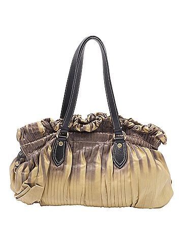 ETRO Etro Pleated Ombre Shoulder Bag in Beige and Brown Leather (view 2)