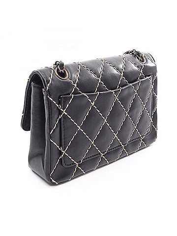 Chanel Chanel Wild Stitch Shoulder Bag Handbag Leather Women's Black (view 2)