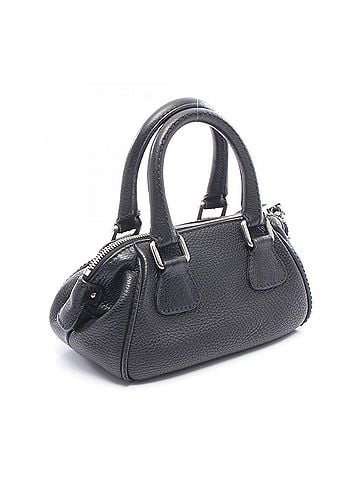 Chanel Chanel logo handbag, leather, women's, black. (view 2)