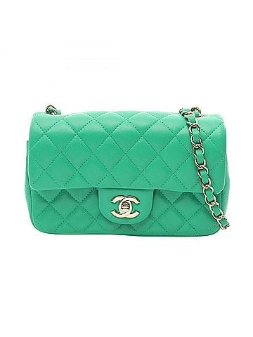 Chanel Chanel Mini Matelassé 20 Shoulder Bag/Handbag, Lambskin Leather, Women's, Green, A69900 (view 1)