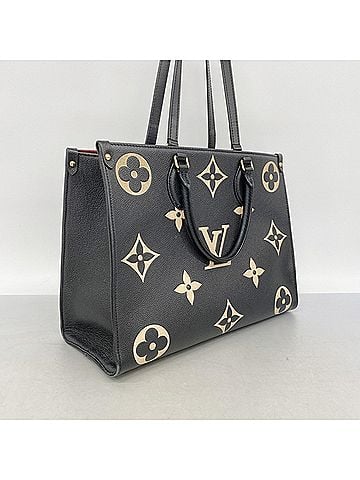 Louis Vuitton Louis Vuitton Monogram Empreinte Bicolor OnTheGo MM Tote Bag M45495 Black Beige 2-way bag for women P3052922 (view 2)