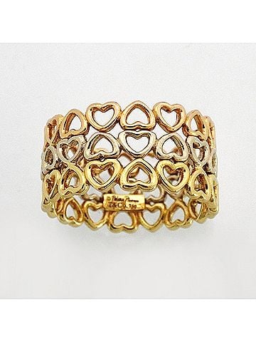 Tiffany & Co. Tiffany & Co. Crown of Hearts Ring, 18K Yellow Gold (KYG), White (18KWG), Pink (18KPG), Women's, P3044426 (view 2)