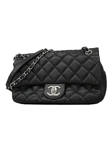 Chanel Chanel Matelassé Shoulder Bag, Double Chain, Caviar Leather, Black, Women's, P3043372 (view 1)