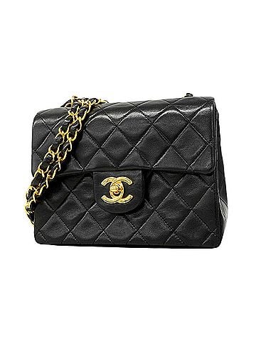 Chanel Chanel Mini Matelassé Chain Shoulder Bag, Lambskin, Black, Women's, P3027229 (view 1)