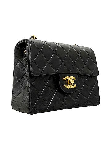 Chanel Chanel Mini Matelassé Chain Shoulder Bag, Lambskin, Black, Women's, P3027229 (view 2)