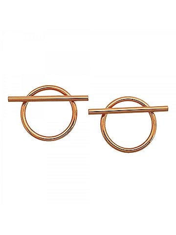 Hermès Hermes Echappé MM Earrings, 18K Pink Gold, Women's, P2952450 (view 1)