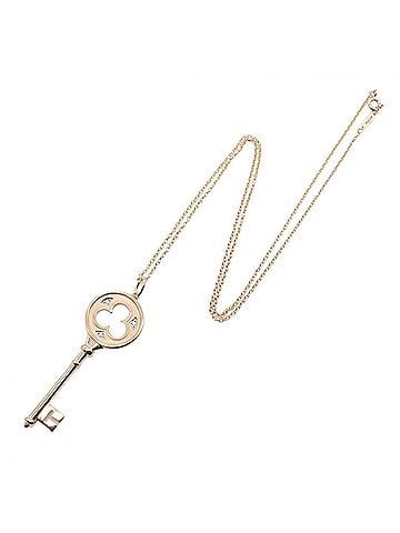 Tiffany & Co. Tiffany & Co. Clover Key 3PD Necklace, 18K Pink Gold (PG) Diamond Women's, Tone, Clear Tone (view 2)