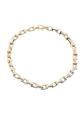 Tiffany & Co. Tiffany & Co. T Narrow Chain Bracelet, 18K Pink Gold (PG), Women's Gold-Tone Bracelet (view 1)